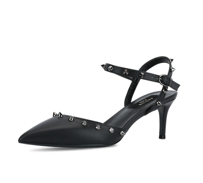 Studded Mid Heel Slingbacks - Kaitlyn Pan Shoes