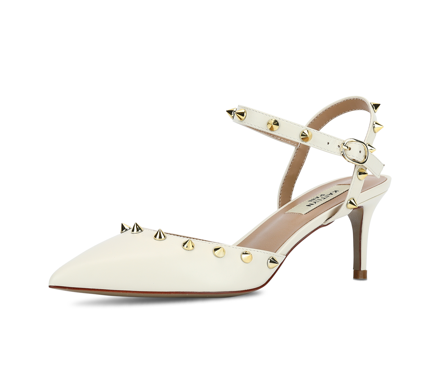 Studded Mid Heel Slingbacks - Kaitlyn Pan Shoes
