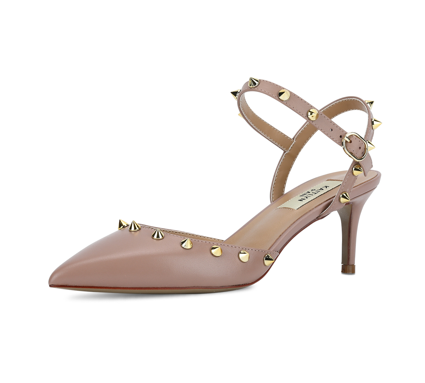 Studded Mid Heel Slingbacks - Kaitlyn Pan Shoes