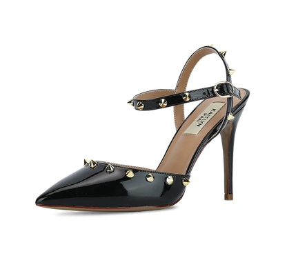 Studded High Heel Slingbacks - Kaitlyn Pan Shoes