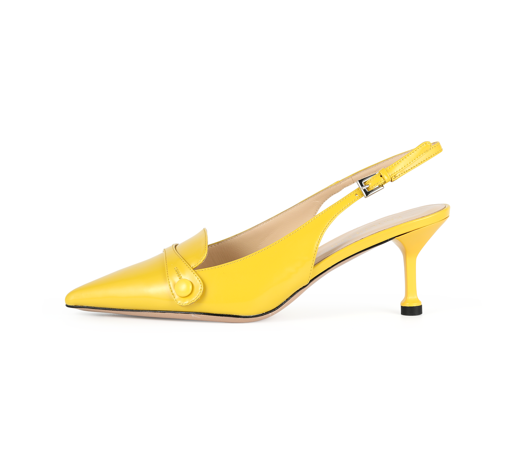 Pointed Toe Kitten Heel Slingbacks - Kaitlyn Pan Shoes