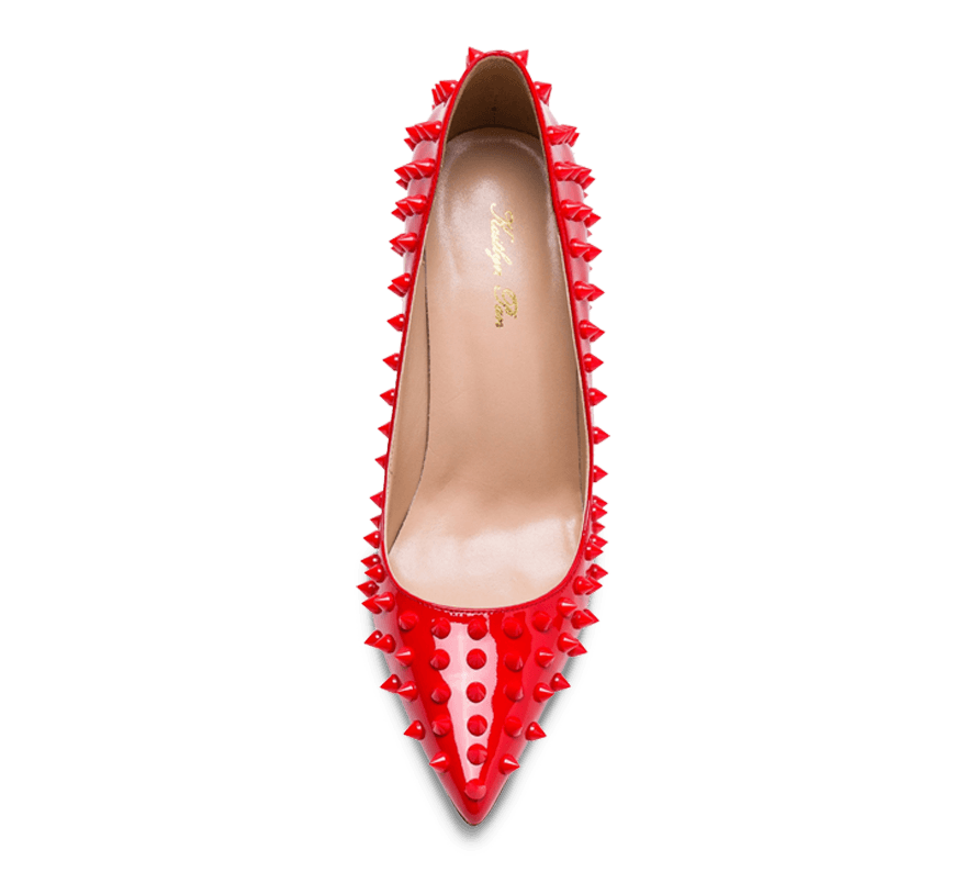 Spikes Red Sole High Heel Pumps - Kaitlyn Pan Shoes