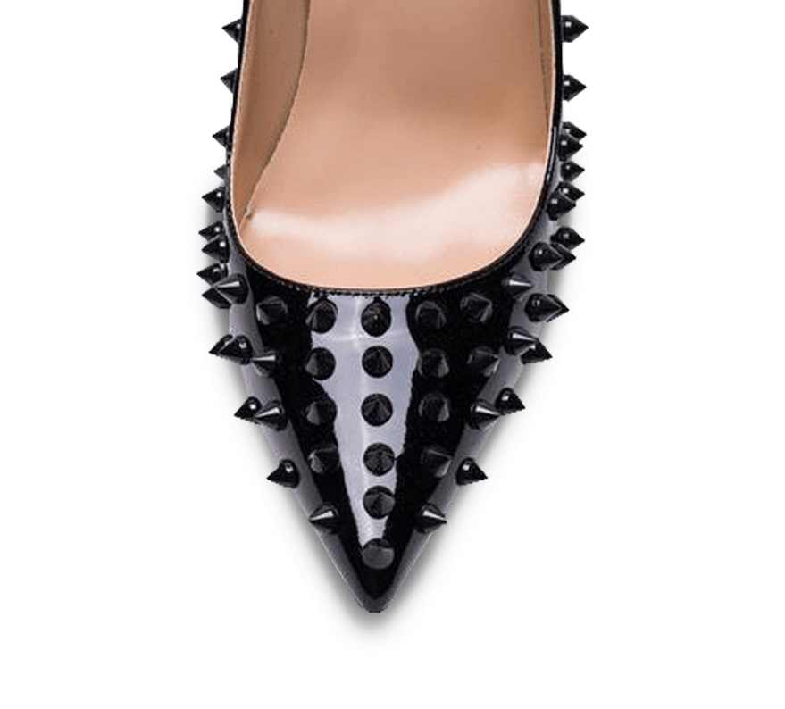 Spikes Pink Sole High Heel Pumps - Kaitlyn Pan Shoes