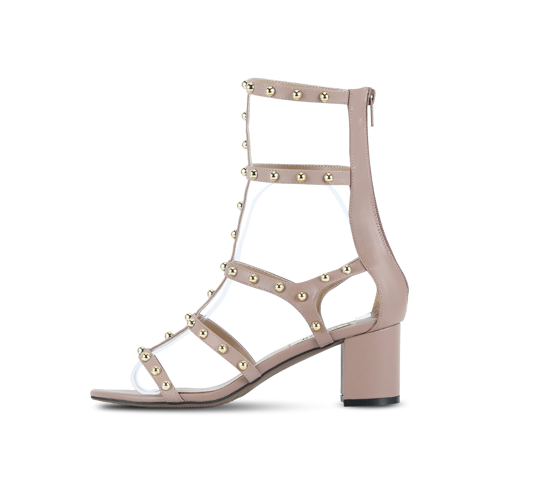 Julia Studded Block Heel Gladiators - Kaitlyn Pan Shoes
