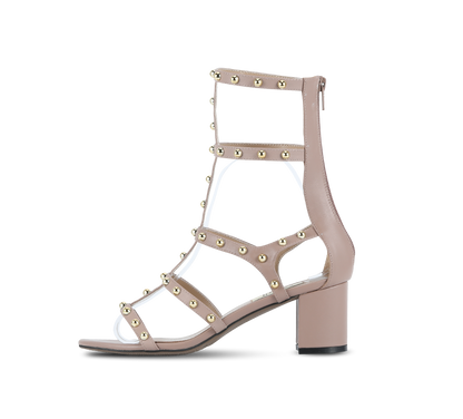 Julia Studded Block Heel Gladiators - Kaitlyn Pan Shoes