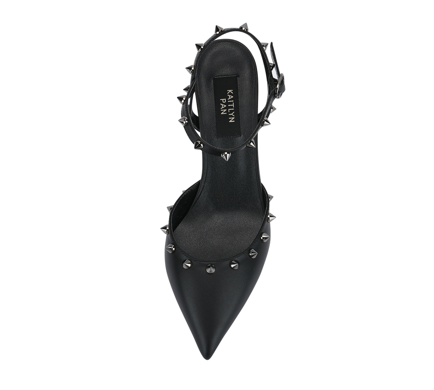 Studded Mid Heel Slingbacks - Kaitlyn Pan Shoes