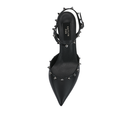 Studded Mid Heel Slingbacks - Kaitlyn Pan Shoes