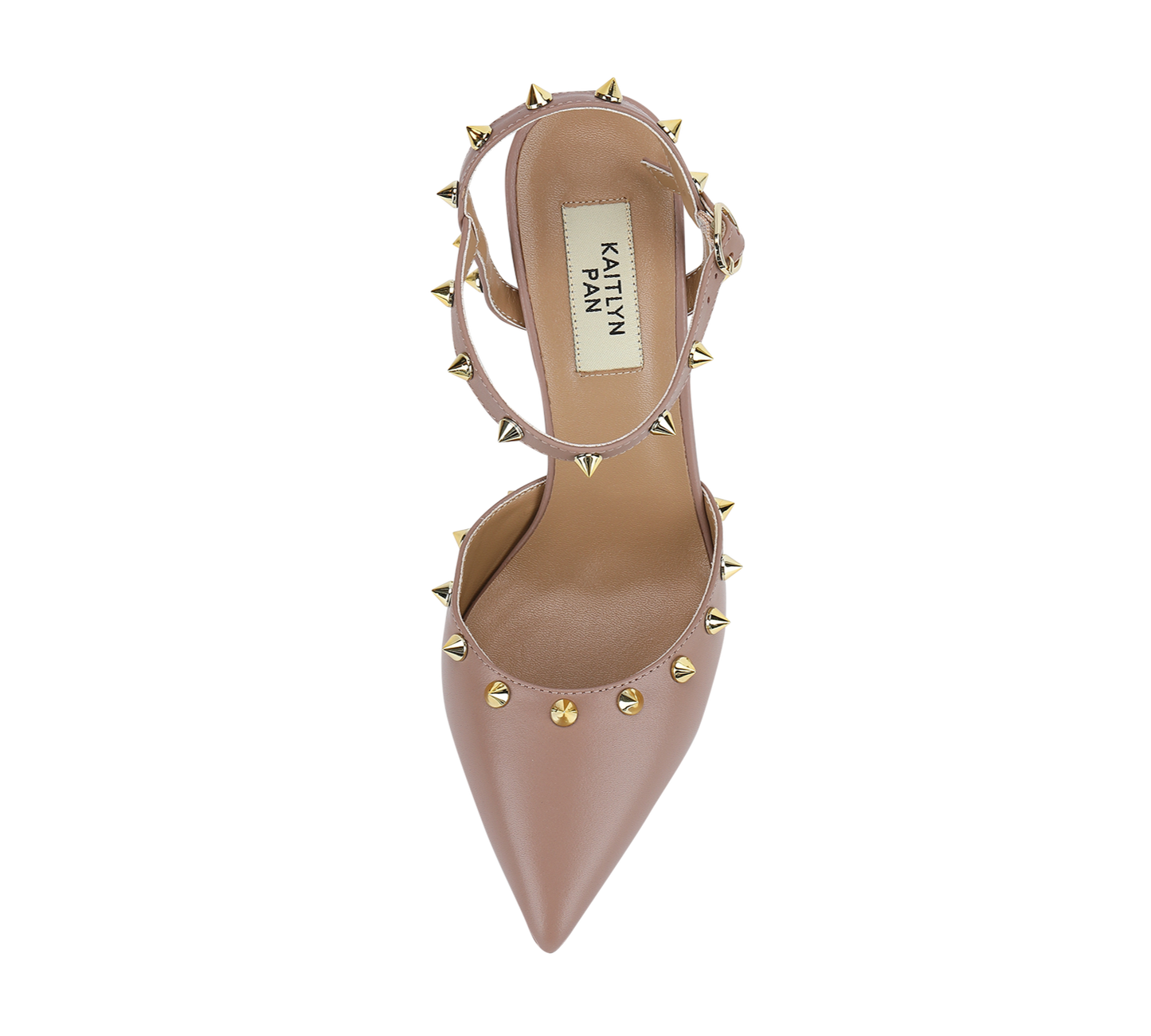Studded Mid Heel Slingbacks - Kaitlyn Pan Shoes