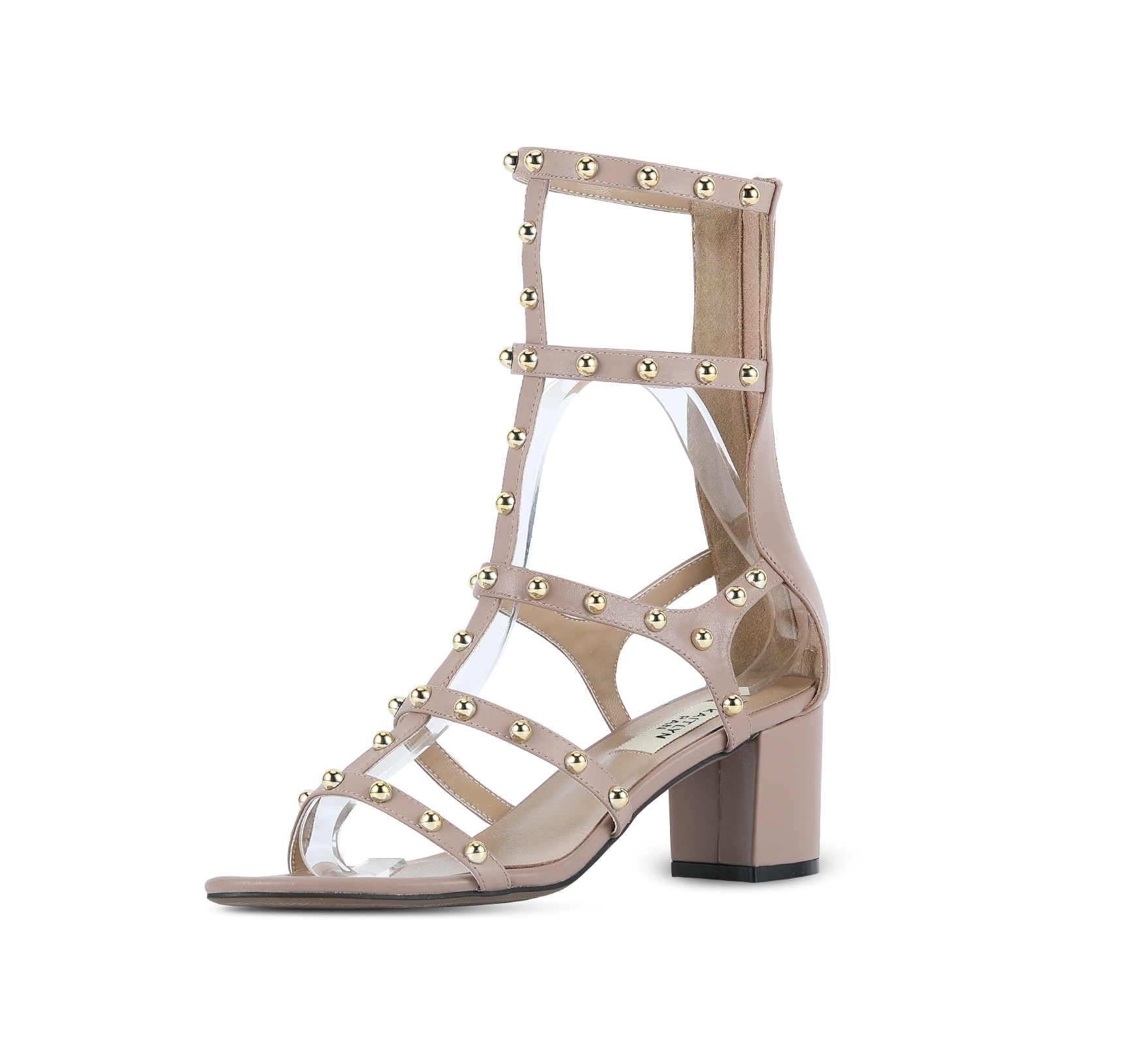 Julia Studded Block Heel Gladiators - Kaitlyn Pan Shoes