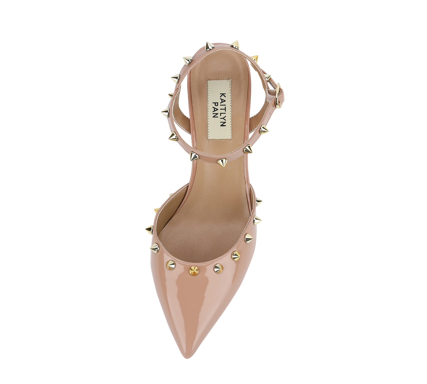 Studded Mid Heel Slingbacks - Kaitlyn Pan Shoes