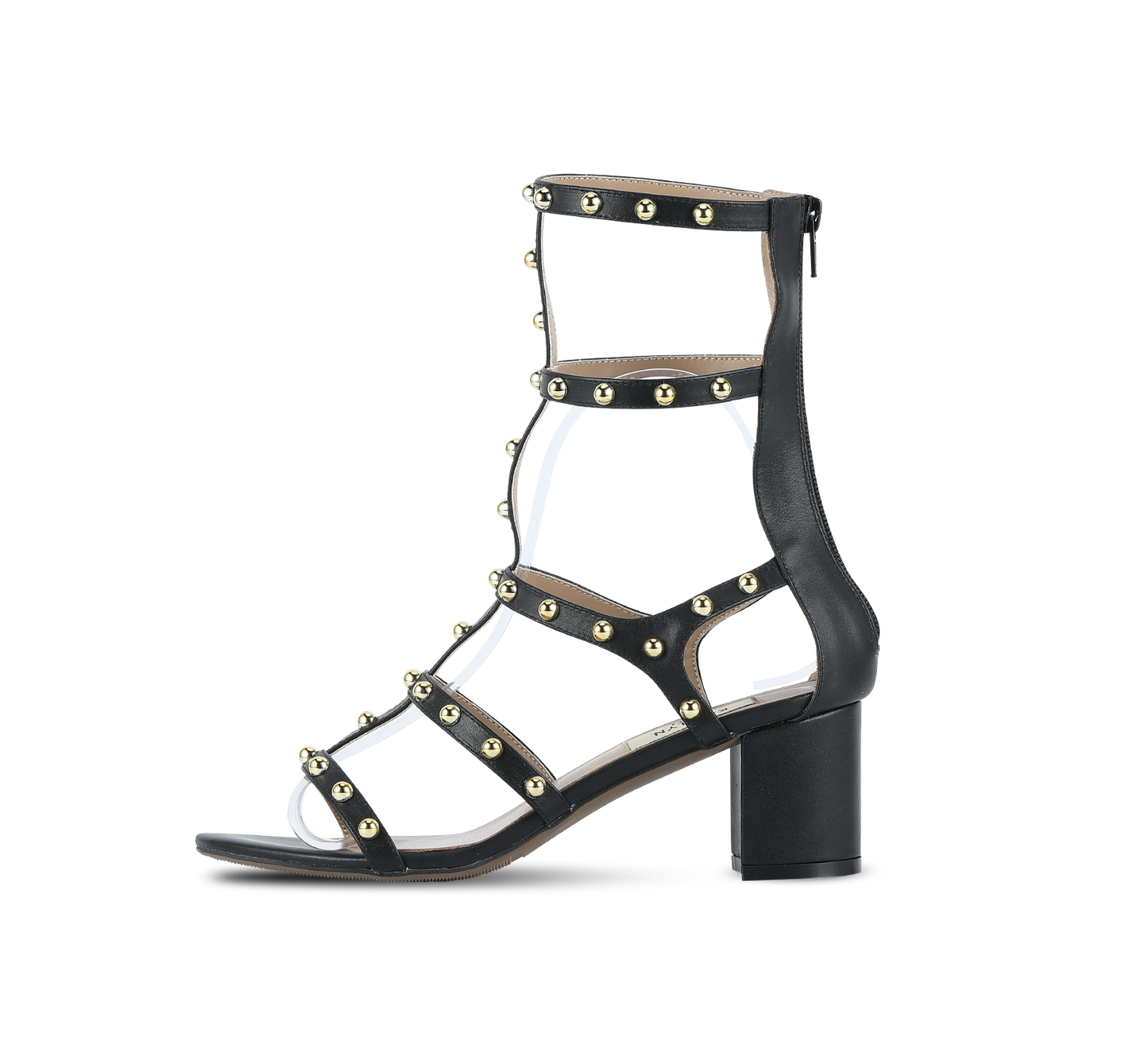 Julia Studded Block Heel Gladiators - Kaitlyn Pan Shoes