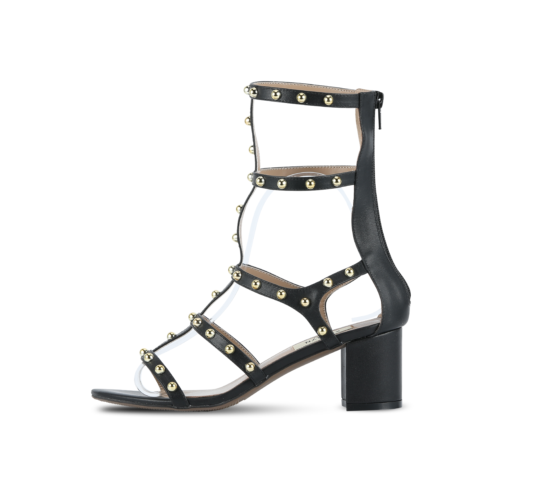 Julia Studded Block Heel Gladiators - Kaitlyn Pan Shoes