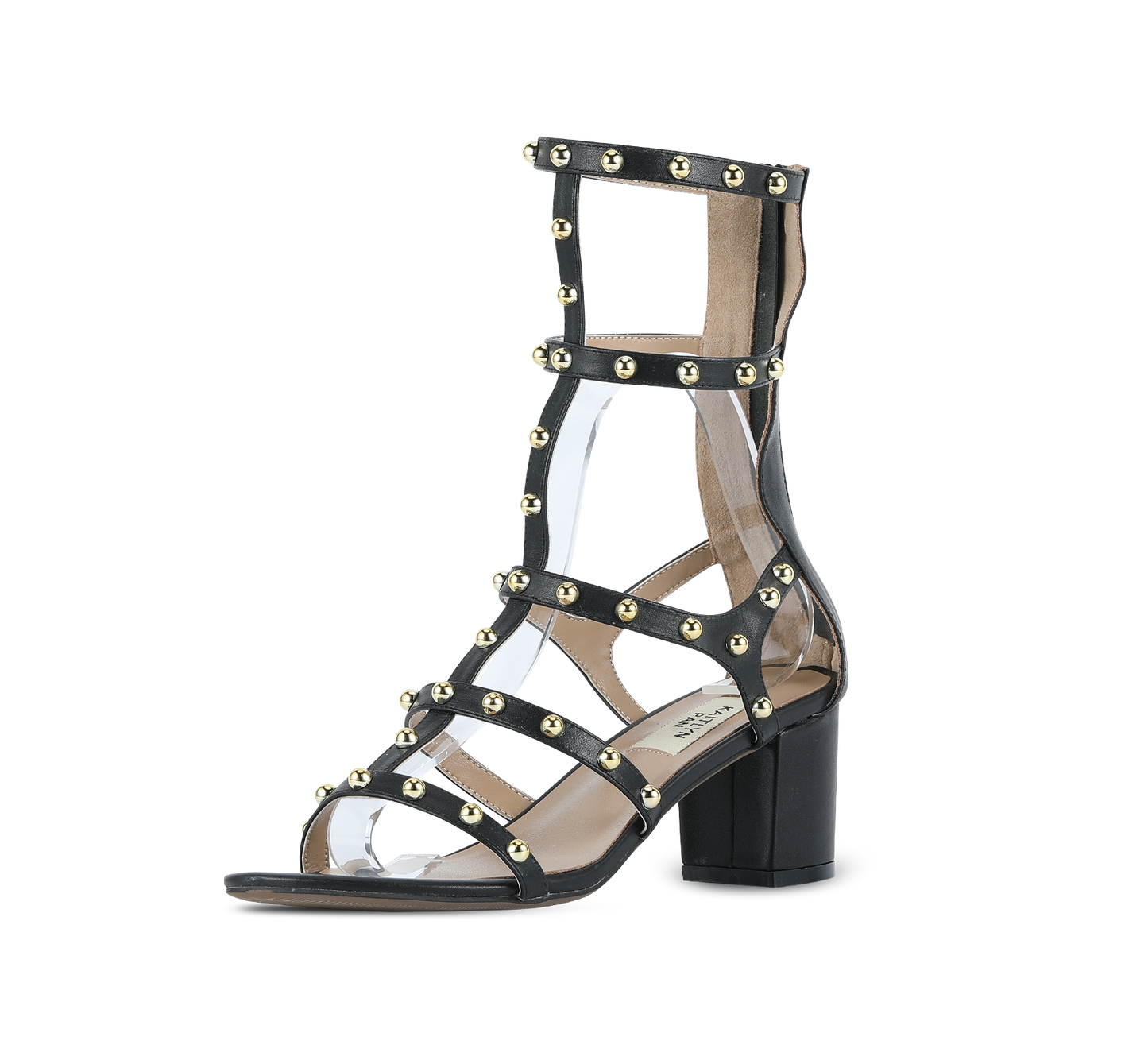Julia Studded Block Heel Gladiators - Kaitlyn Pan Shoes