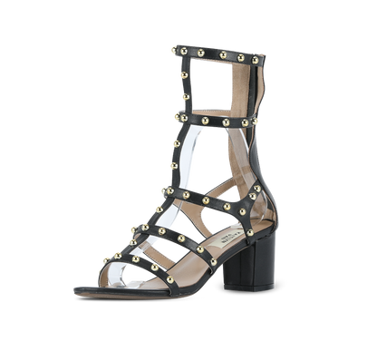 Julia Studded Block Heel Gladiators - Kaitlyn Pan Shoes