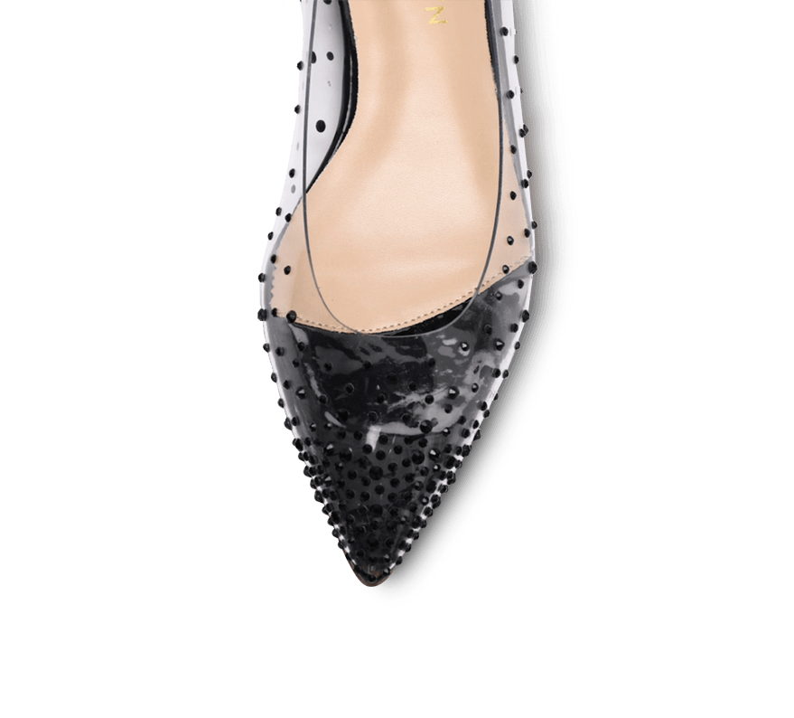 Gypsophila PVC Crystal Flats - Kaitlyn Pan Shoes