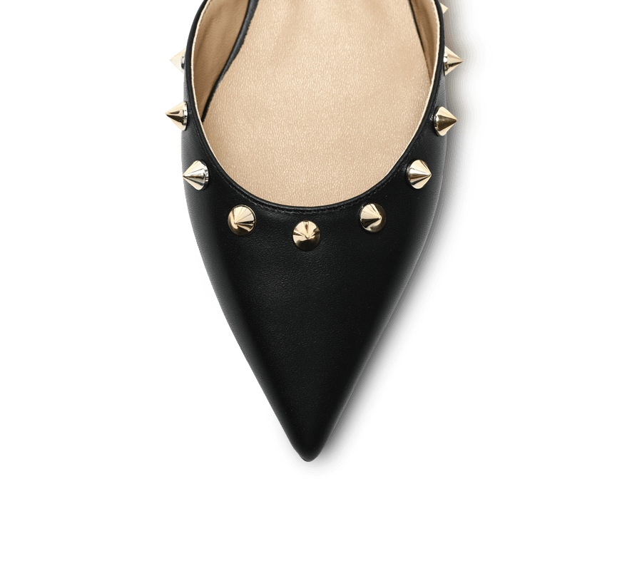 Spiky D'orsay Flats - Kaitlyn Pan Shoes