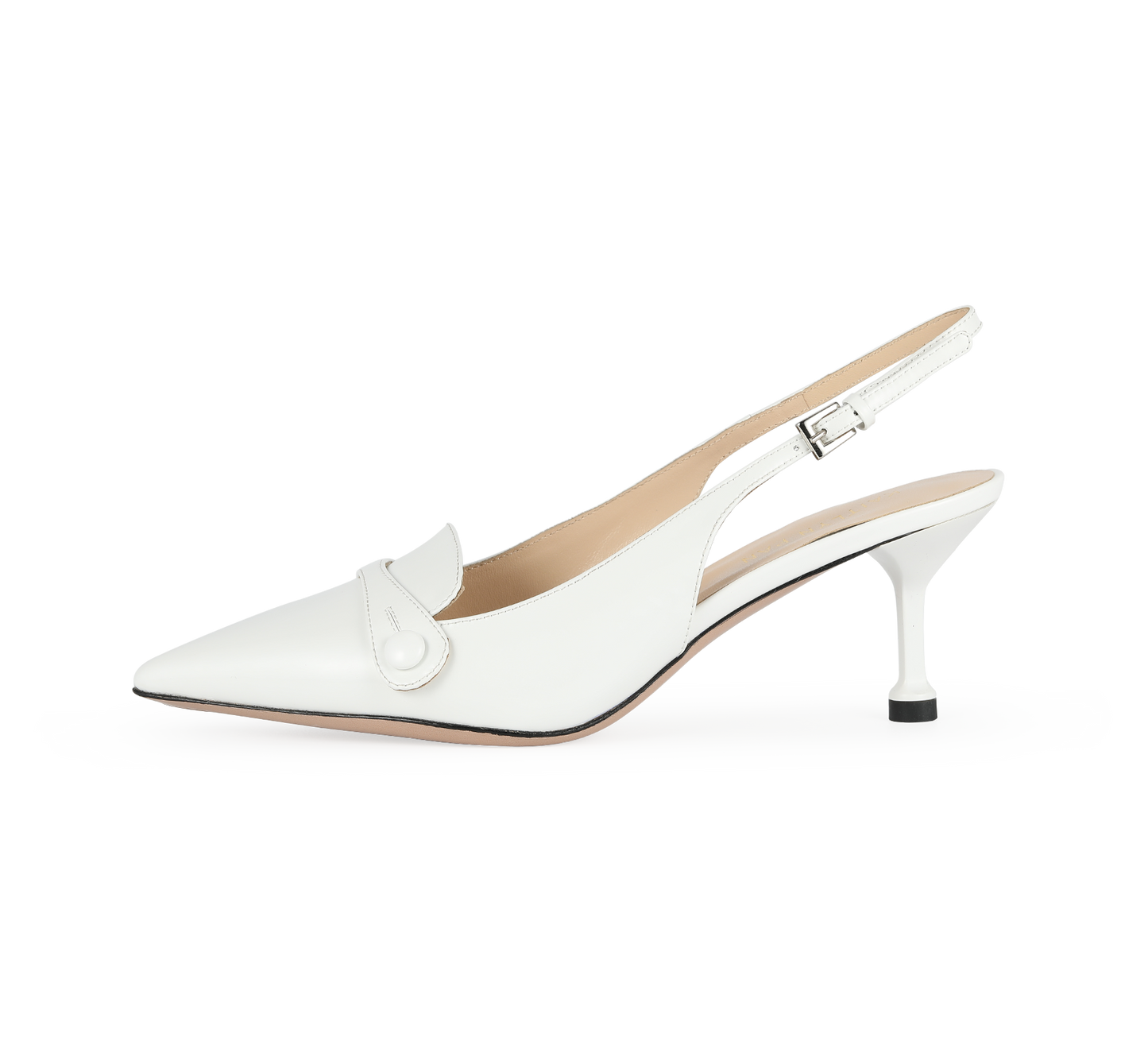 Pointed Toe Kitten Heel Slingbacks - Kaitlyn Pan Shoes
