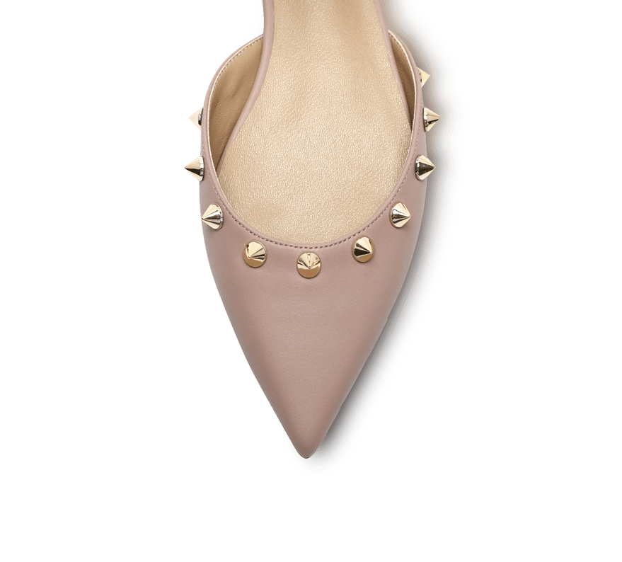 Spiky D'orsay Flats - Kaitlyn Pan Shoes