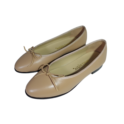 Euphoria Genuine Lambskin Bow Ballet Flats