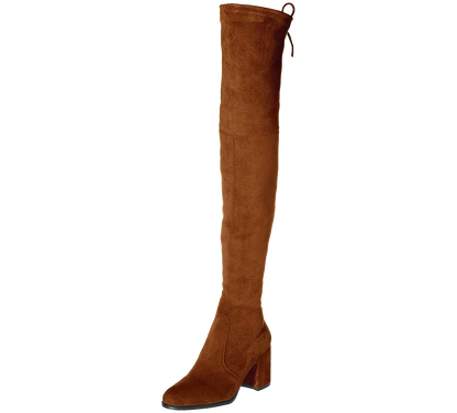 Paige Slim Fit Over The Knee Block Heel Boots - Kaitlyn Pan Shoes