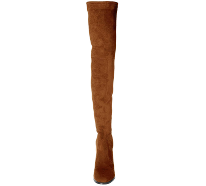 Paige Slim Fit Over The Knee Block Heel Boots - Kaitlyn Pan Shoes