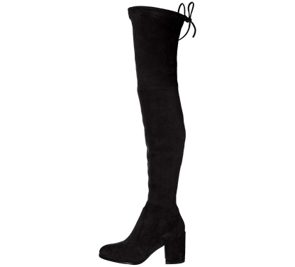 Paige Slim Fit Over The Knee Block Heel Boots - Kaitlyn Pan Shoes