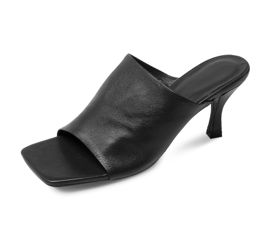 Katie Mid Heel Square Toe Sandals - Kaitlyn Pan Shoes