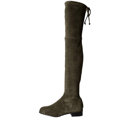 Paisley Slim Fit Over The Knee Flat Heel Boots - Kaitlyn Pan Shoes