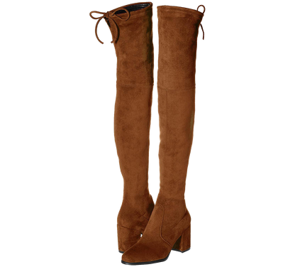 Paige Slim Fit Over The Knee Block Heel Boots - Kaitlyn Pan Shoes