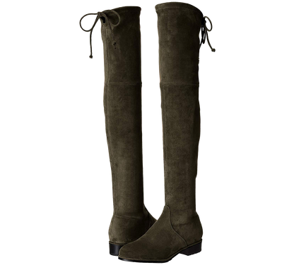 Paisley Slim Fit Over The Knee Flat Heel Boots - Kaitlyn Pan Shoes