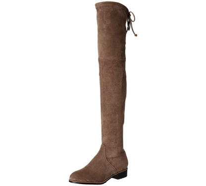 Paisley Slim Fit Over The Knee Flat Heel Boots - Kaitlyn Pan Shoes