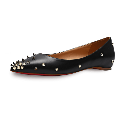 Skittle Studded Leather Flats - Kaitlyn Pan Shoes