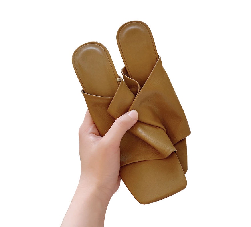 Katie Mid Heel Square Toe Sandals - Kaitlyn Pan Shoes