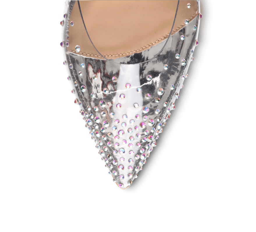 Gypsophila PVC Crystal Flats - Kaitlyn Pan Shoes