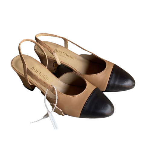 Eleutheria Genuine Lambskin Two Tone Slingbacks by Nostalgia Fashion New York