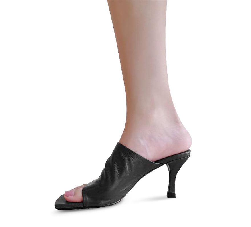 Katie Mid Heel Square Toe Sandals - Kaitlyn Pan Shoes