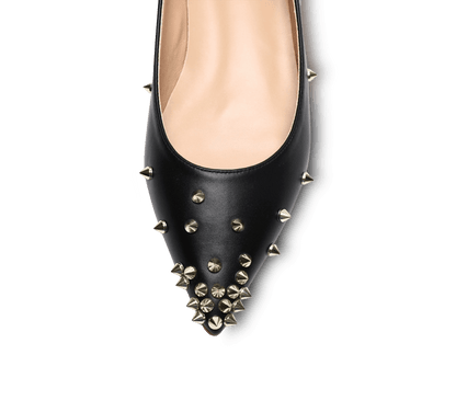 Skittle Studded Leather Flats - Kaitlyn Pan Shoes