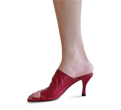 Katie Mid Heel Square Toe Sandals - Kaitlyn Pan Shoes