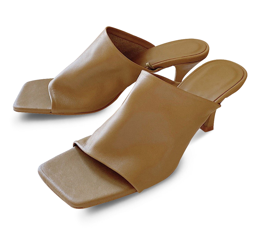 Katie Mid Heel Square Toe Sandals - Kaitlyn Pan Shoes