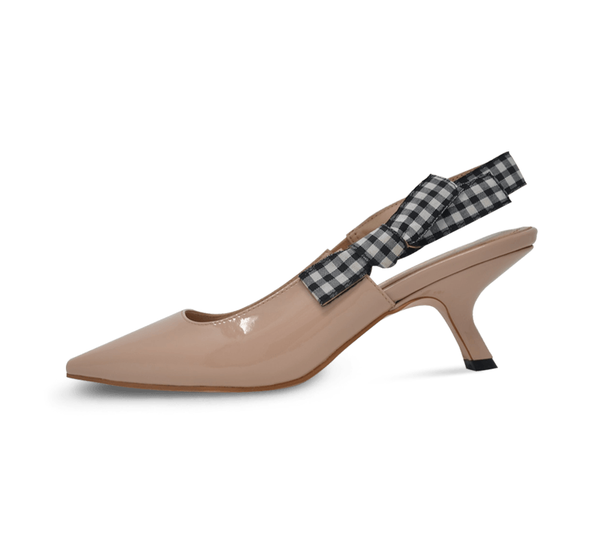 Helena Kitten Heel Slingbacks - Kaitlyn Pan Shoes