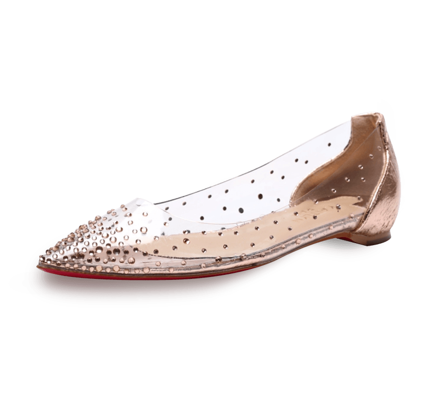 Gypsophila PVC Crystal Flats - Kaitlyn Pan Shoes