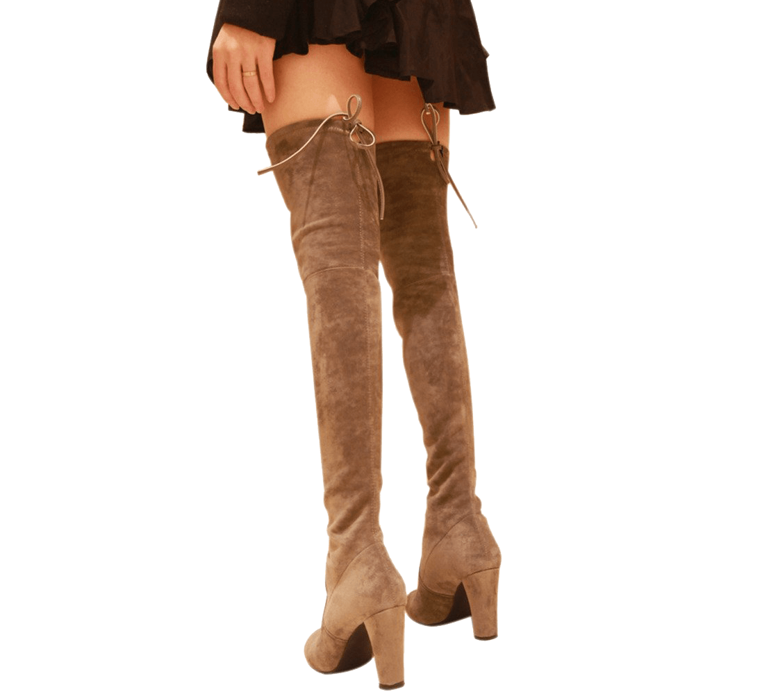 Pamela Slim Fit Over The Knee High Heel Boots - Kaitlyn Pan Shoes