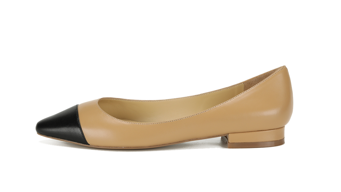 Natalia Two Toned Flats - Kaitlyn Pan Shoes