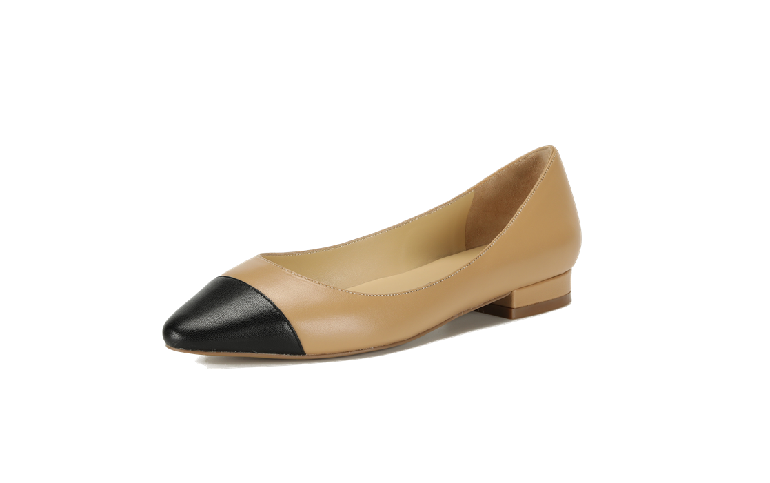 Natalia Two Toned Flats - Kaitlyn Pan Shoes
