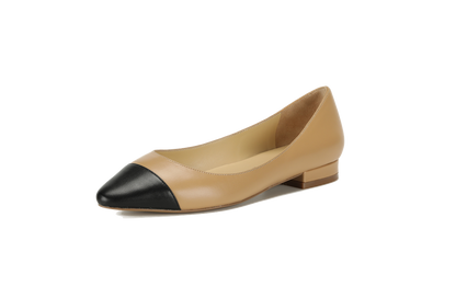 Natalia Two Toned Flats - Kaitlyn Pan Shoes