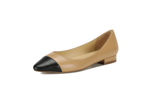 Natalia Two Toned Flats - Kaitlyn Pan Shoes