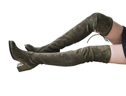 Paige Slim Fit Over The Knee Boots - Kaitlyn Pan Shoes