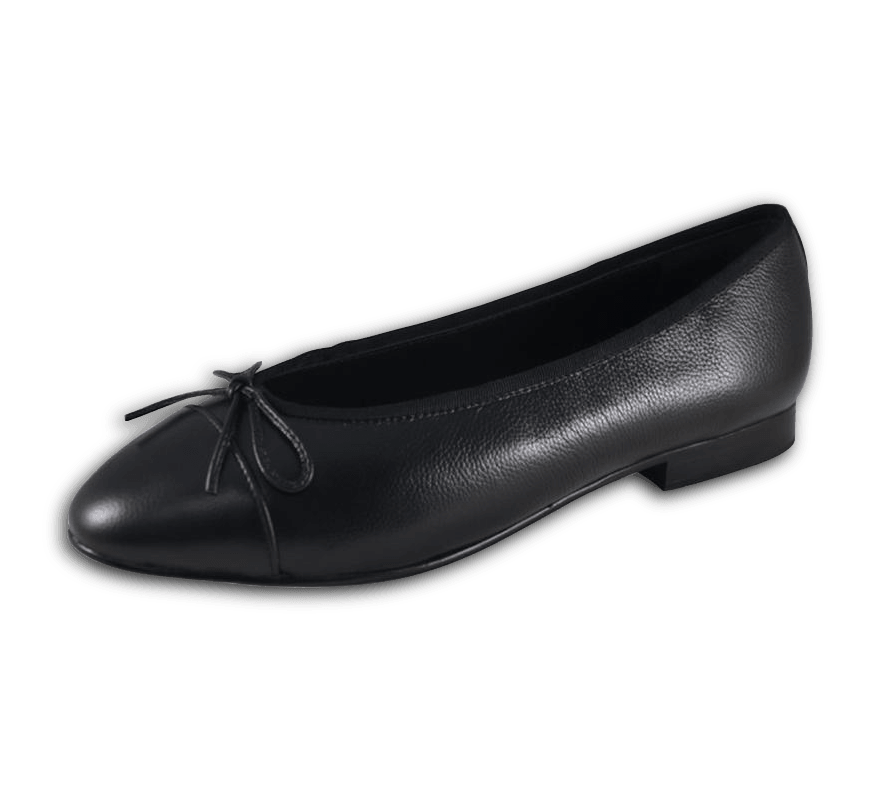 Lambskin Two Tone Bow Ballet Flats - Kaitlyn Pan Shoes