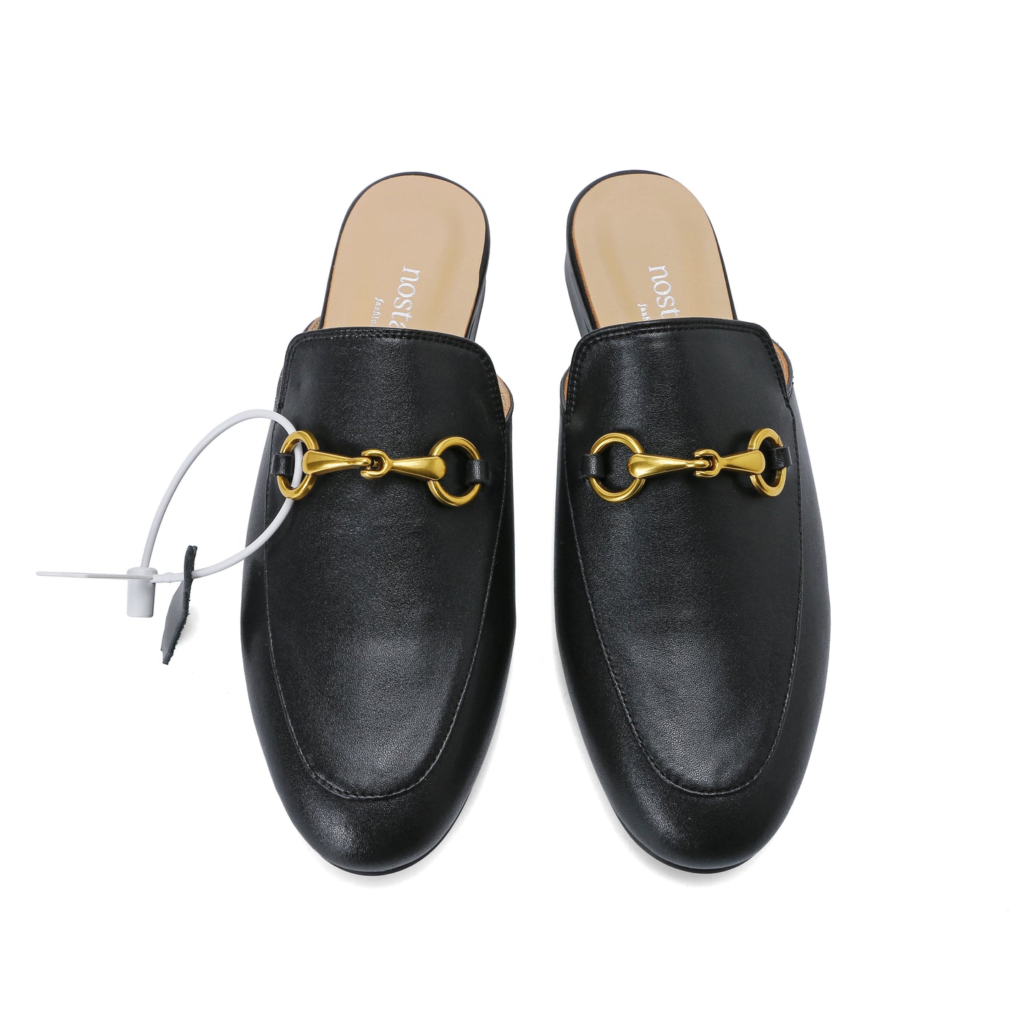 Urbane Genuine Leather Mules with Buckle