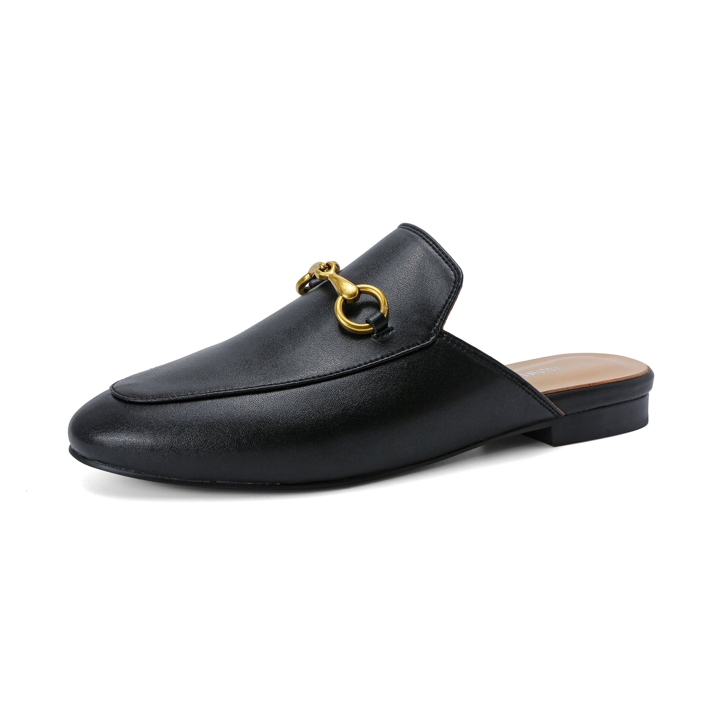 Urbane Genuine Leather Mules with Buckle